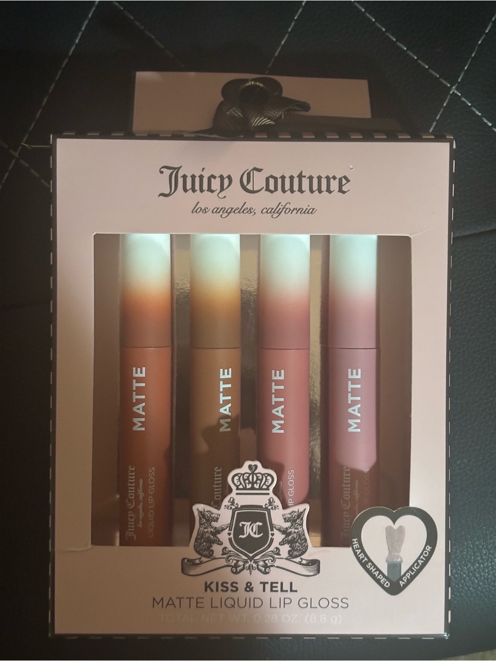 Juicy Couture Matte Liquid Lip Gloss Set - Brown, Nude, Pink, Mauve